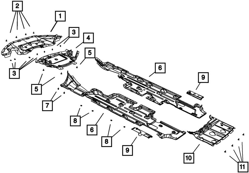 Mopar 57010303AG SHIELD FRONT