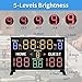 LUCKY TIME Basketball Scoreboard with Shot Clock, 12/14/24/30/25/60 Seconds, Digital Scoreboard with Remote, Battery Powered Electronic Scoreboard for Indoor Outdoor(15digits Tripod-Battery)