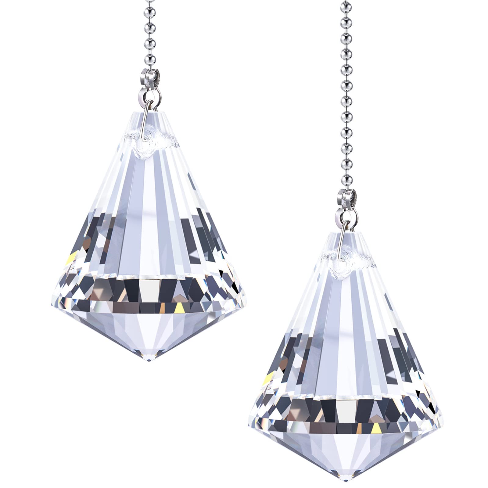 Crystal Ceiling Fan Pull Chains - 2 Sets -5 Crystal Ceiling Fan Pull Chains - 2 Sets -5