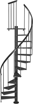 Dolle Calgary Anthracite Loft Spiral Staircase Kit 1200mm Diameter in Stock