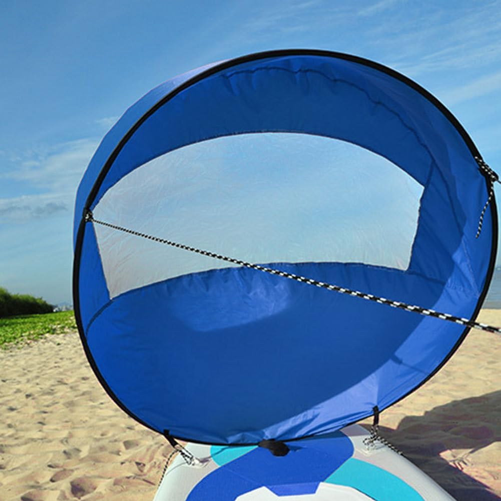 Kajak Segel Windpaddel - Faltbares Segel Für Kajak & Kanu - Kompakt & Einfach Zu Montieren