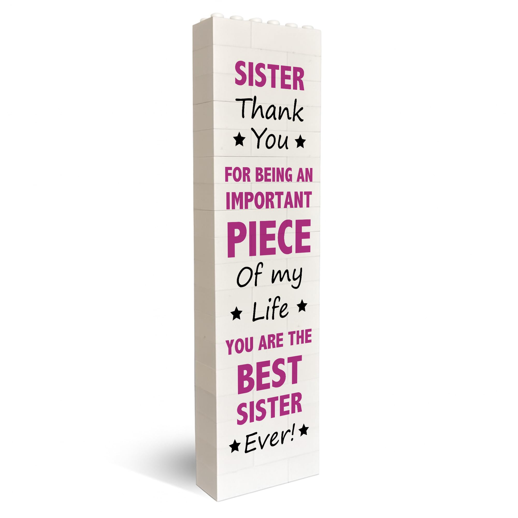 Red Ocean Sister Birthday Building Block For Her Sister Birthday Christmas Puzzle Thank You For From Brother Keepsake