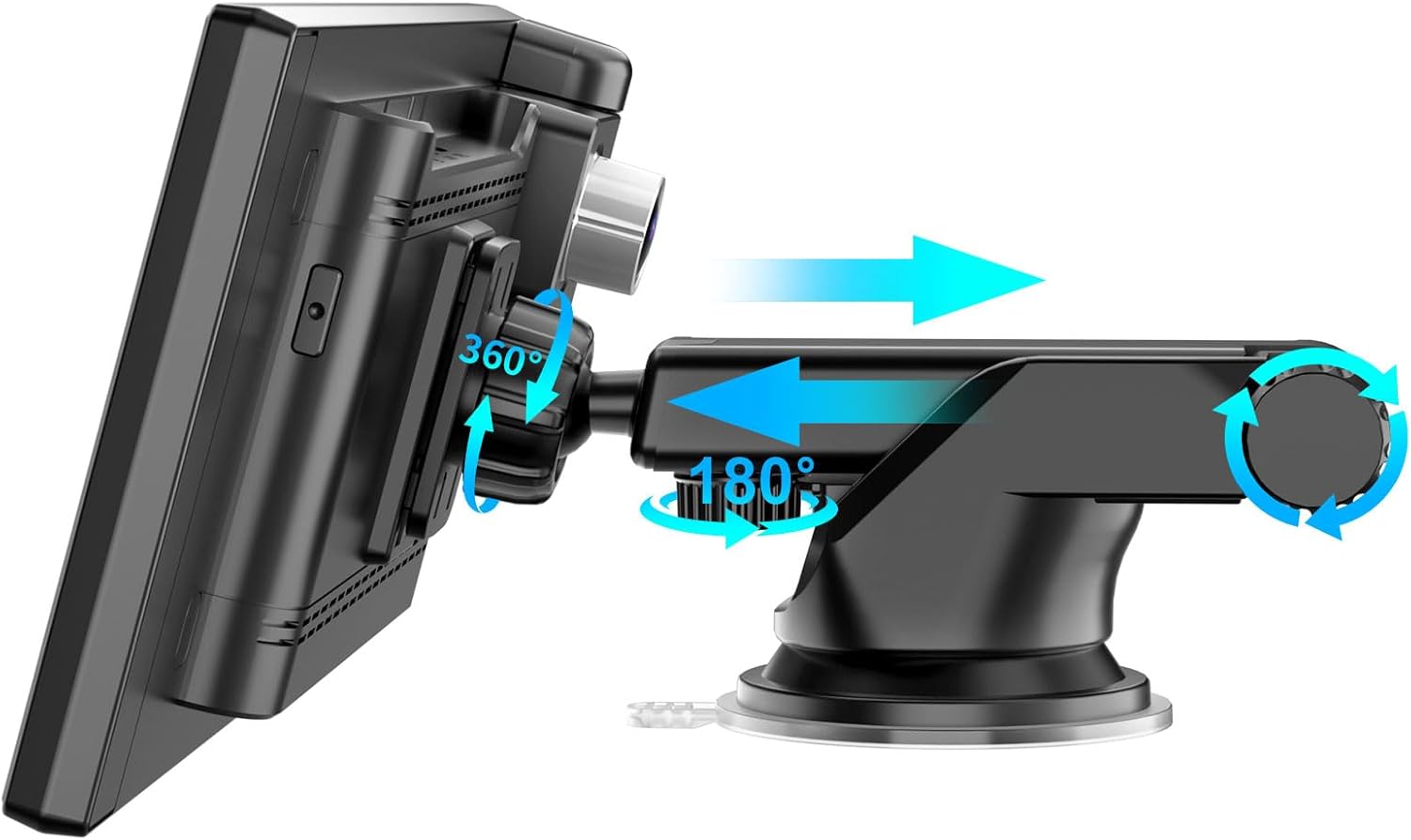 VANBAR CP03pro mount with a portable display attached, showing adjustability