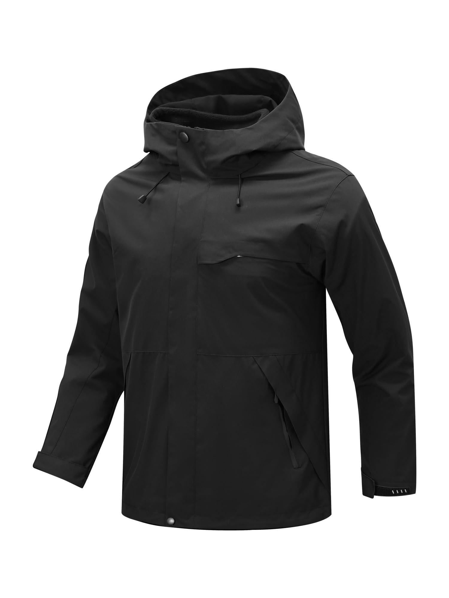 YOUTHUP Herren 3in1 Jacket Wasserdicht Winterjacke mit Warme Fleece | Flauschfutter spendet Wärme atmungsaktive Außenhülle schützt vor Wind und Regen Reißverschlusstaschen sichern Wertsachen