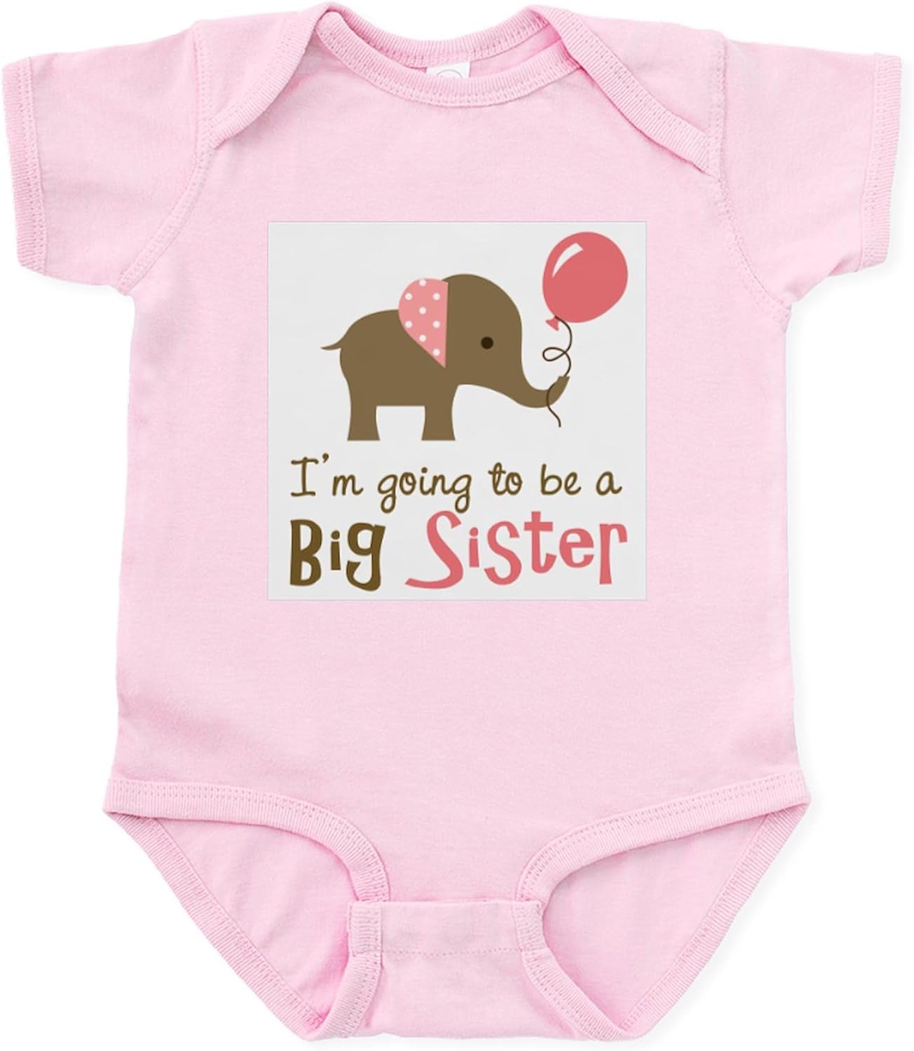 CafePress Big Sister to Be Mod Elephant Body Suit Cute Infant Bodysuit Baby Romper