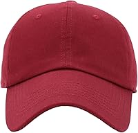 Vista 62 de KBETHOS® Gorra de béisbol de algodón ajustable de algodón con corona baja clásica Pigmento rojo teñido
