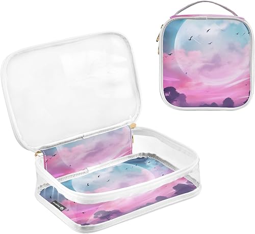 Miniatura 3 de Halloween Moon Bats Clear Toiletry Bag for Traveling,2 Pack Makeup Cosmetic Bag with Zipper,Travel Bag for Toiletries,Travel Essentials 21214441
