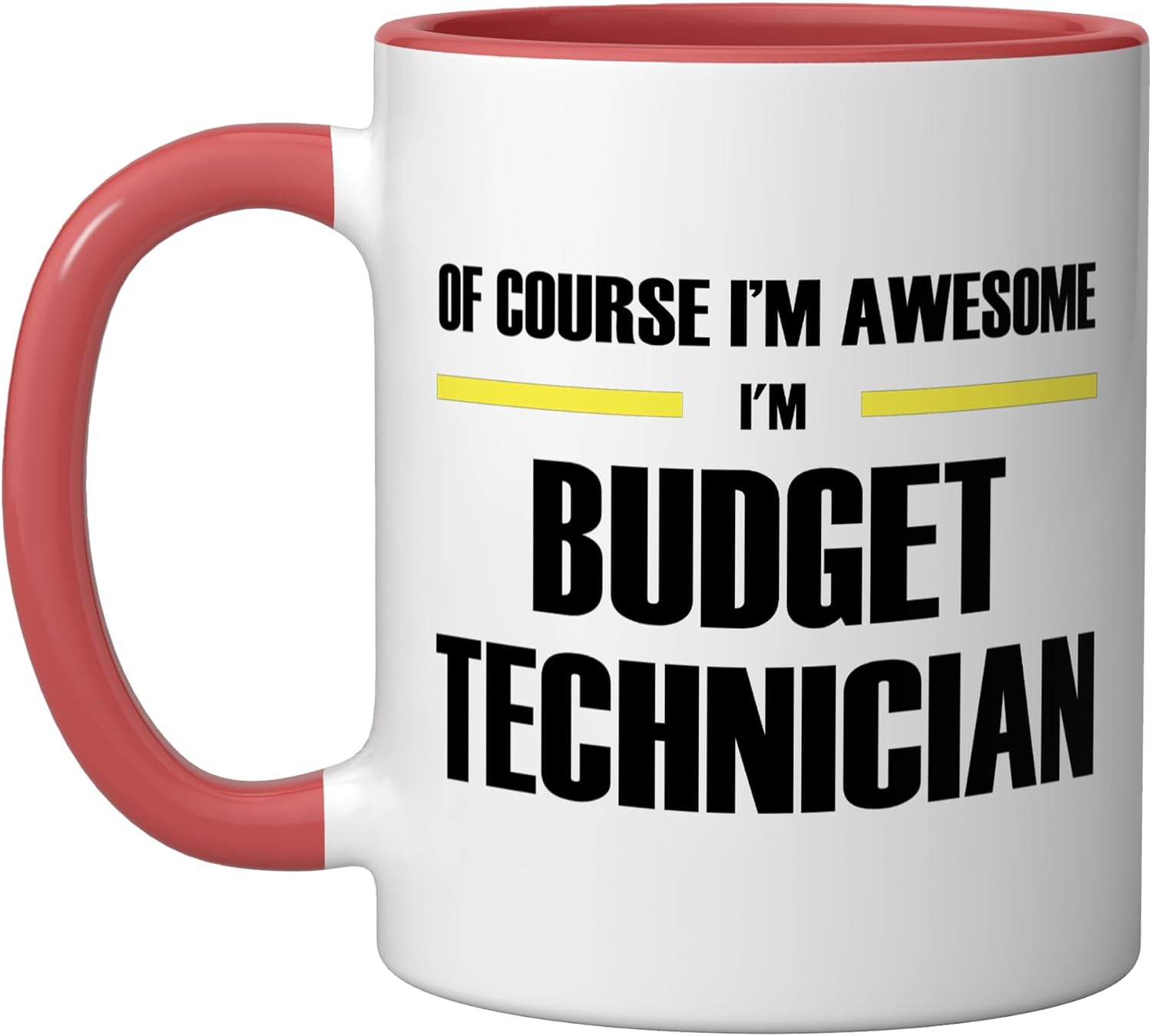 The Original Awesome Budget Technician Ceramic Mug, Black/White, 15oz image 5