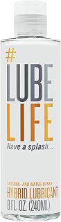 LubeLife Hybrid Lube: Silicone & Water-Based Personal Lubricant, Long-Lasting Non-Sticky, Toy & Condom Safe, 8oz