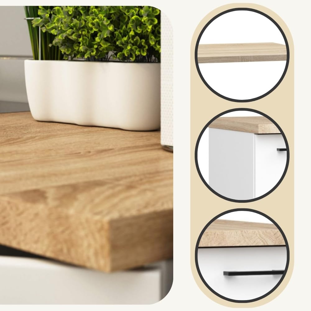 AKORD | Tablero de Trabajo Olivia | Paneles laminados | Robusto | Encimeras de Cocina de Color Madera | Borde de ABS | para Bases | 60 x 60 x 3,20 cm | Color Universal | Roble Sonoma