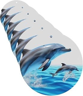 6Pcs Car Air Fresheners Cards Unique 3D Animal dolphin Hanging Fragrance Scented Cards Lasting Scent Car Aromatherapy Tablets Auto Rearview Mirror Pendant for Wardrobe Shoe Cabinet