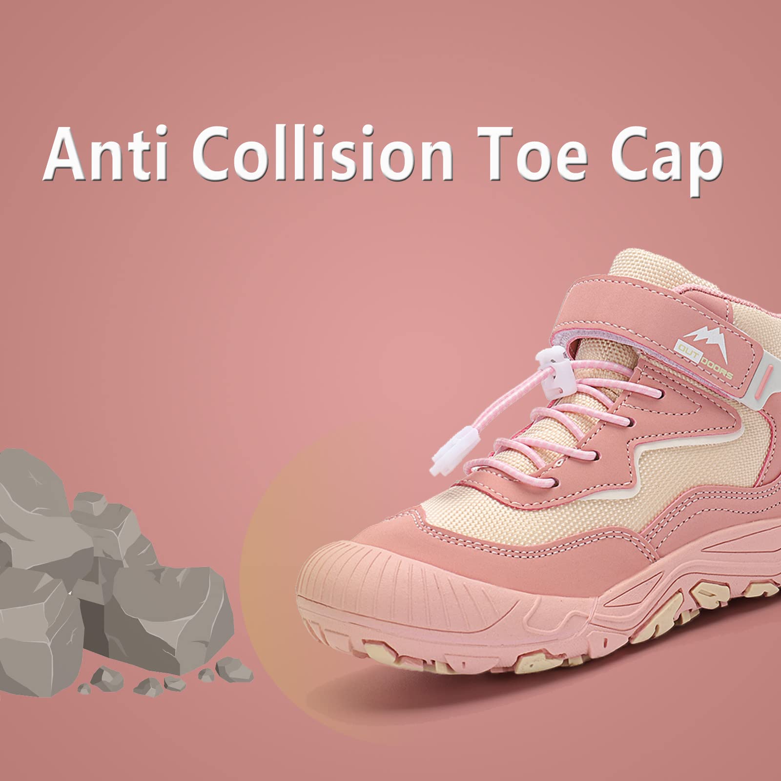 FLIOZY Enfant Chaussures de Randonnée Garçon Fille Antidérapant Respirantes Léger Chaussure de Marche Chaussures de Plein