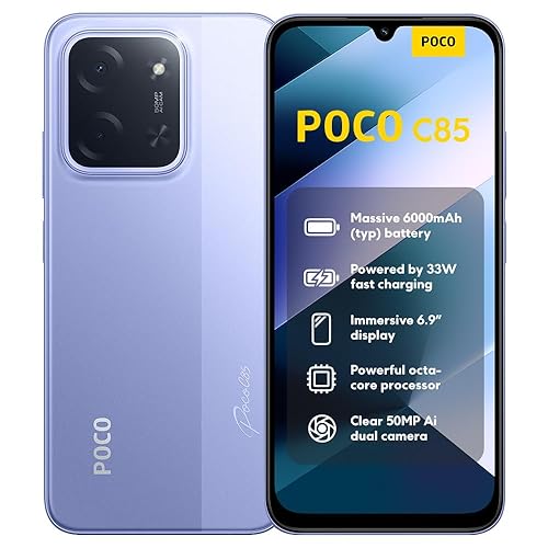 XIAOMI POCO C85, Smartphone 8+256GB, Display 6,9" 120Hz 7,99mm Design,