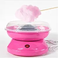 Máquina de Algodão Doce Elétrica Portátil 110V – Mini Maker Compacta com Ventosas, 500W de Potência, Fácil de Usar e Ideal para Festas e Crianças (Rosa)