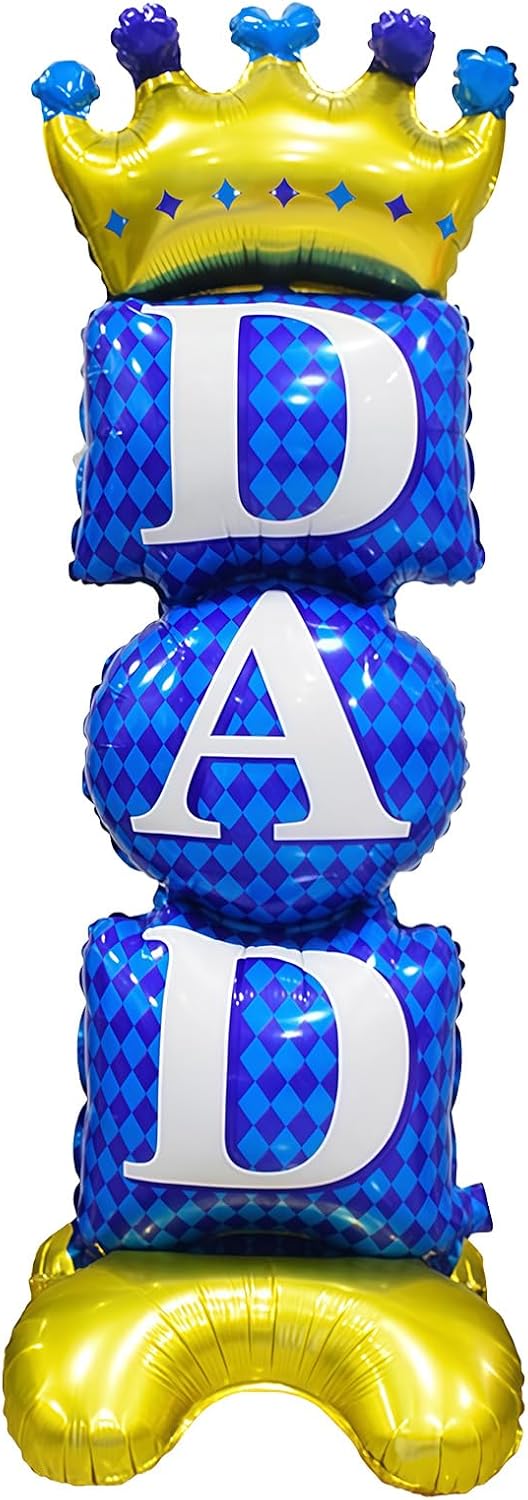 Father Day Balloon Fathers Day Foil Standing Balloons For Large Dad Balloon 44.2 Inch(H) X 15.5inch(W) Father Day Decoration Birthday Father Gift 1pcs