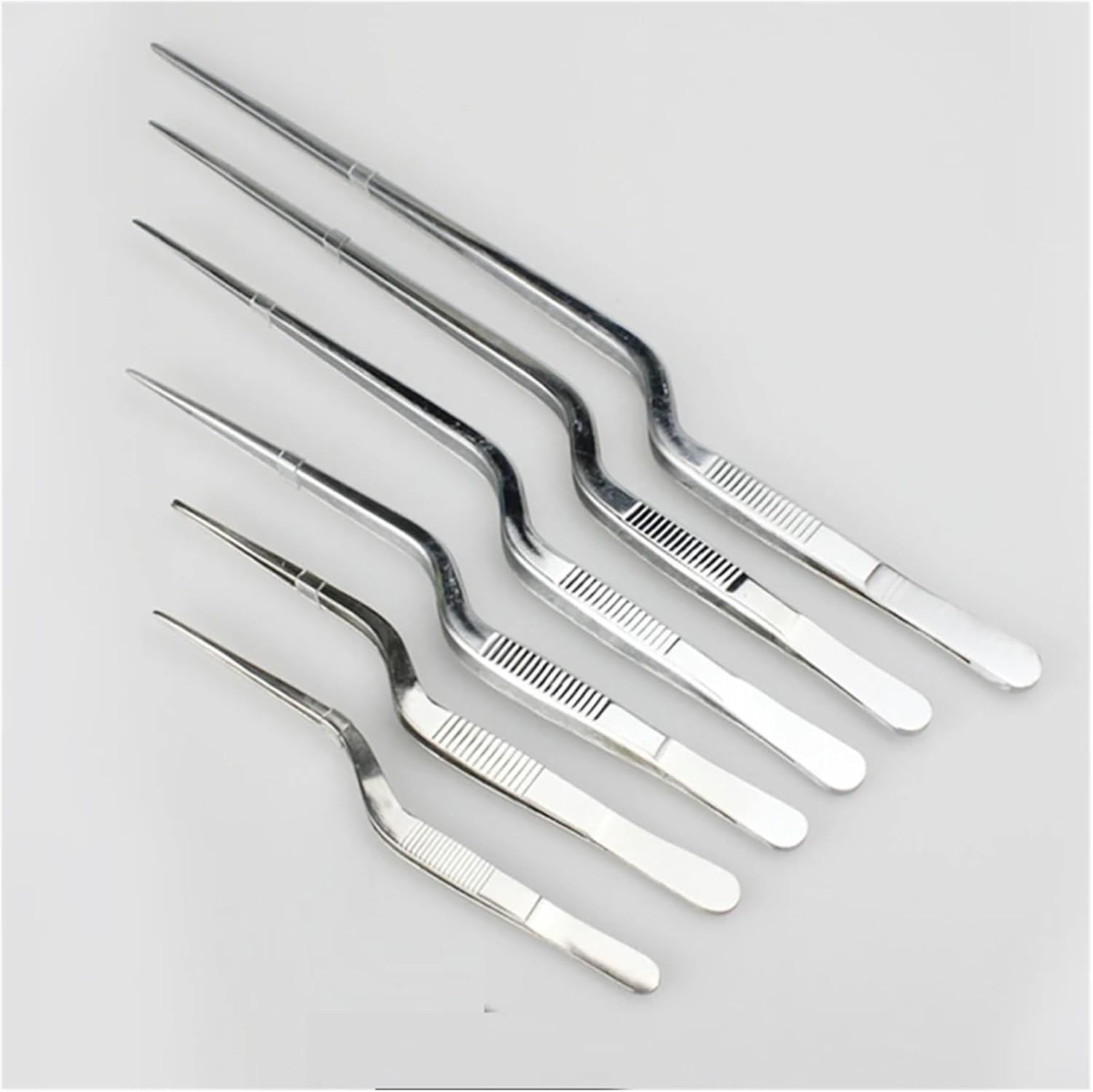 BBQ Tongs, BBQ Utensils BBQ Tweezer Food Clip Stainless Steel Kitchen Chief Tongs Picnic Barbecue Cooking Seafood Tool Accessories(A-18cm)
