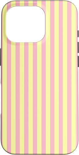 Miniatura 19 de Funda para iPhone 13 con rayas verticales de color amarillo pastel y rosa