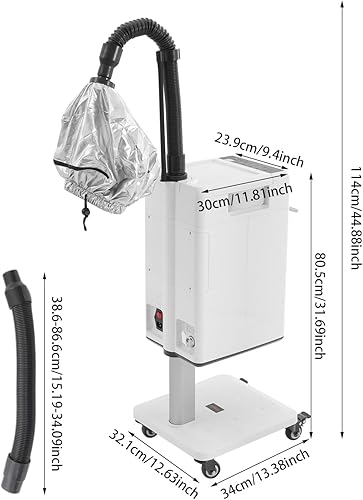 Miniatura 2 de Vaporizador de pelo vertical Nano Salon - Blanco - Vaporizador para el cabello - Reparación del cabello, acondicionamiento profundo - 500W