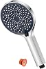 YEAUPE Shower Head, High Pressure & Water Saving,6 Jet Types, LargeΦ130 mm Hand Bathroom Electric Shower,Chrome