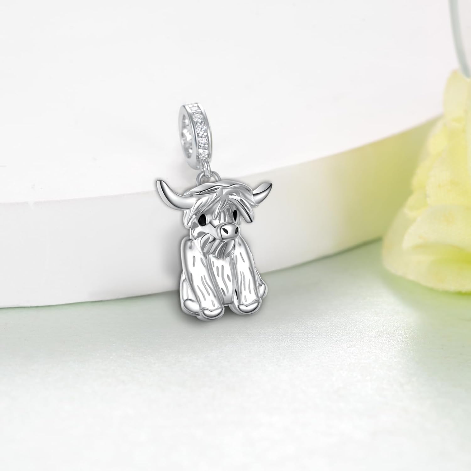 Highland Cow Charm 925 Sterling Silver Cow Charms for Bracelets Cow Jewelry Highland Cow Jewelry Gifts for Women