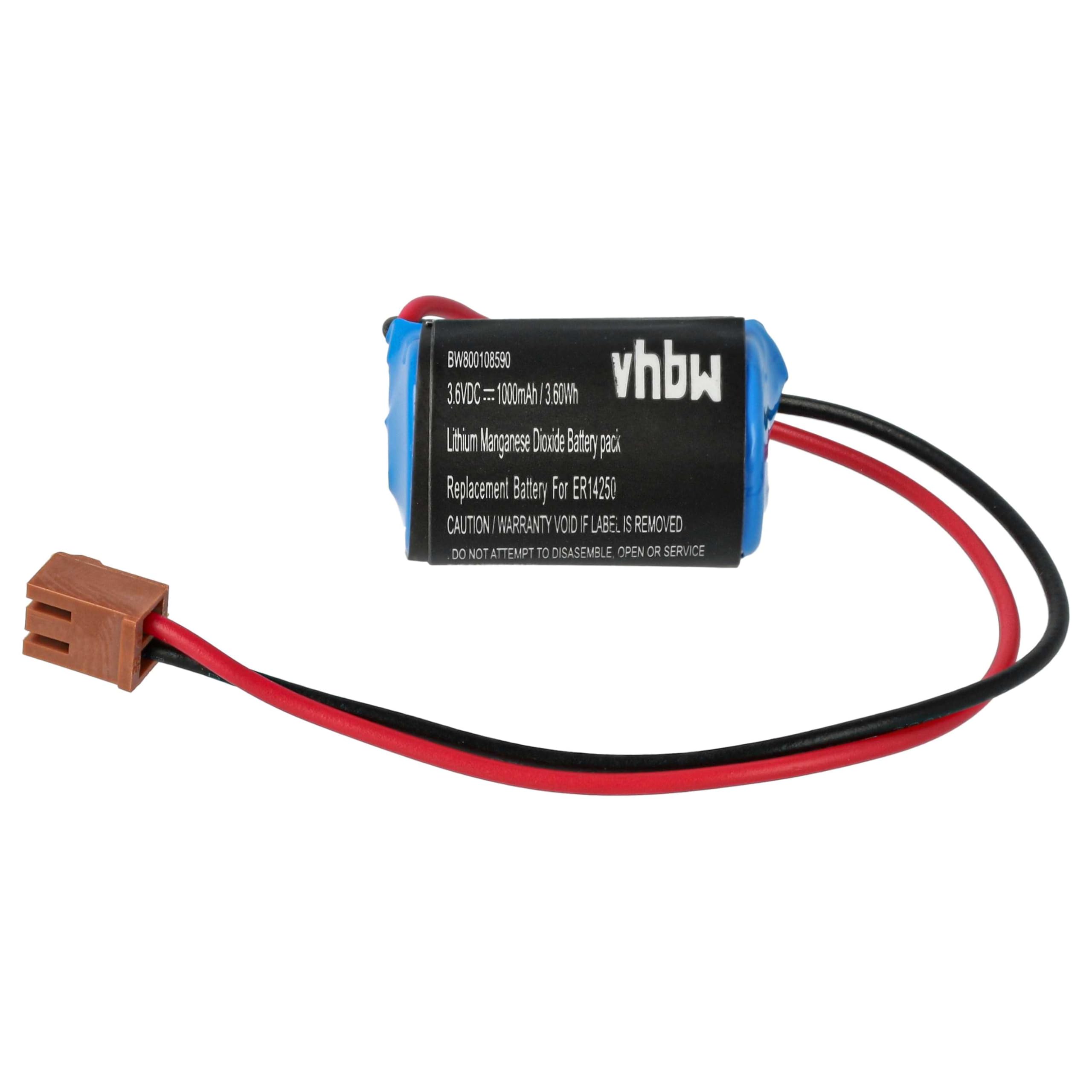 vhbw 5x batteria sostituisce Omron CPM2A-BAT01 per Programmable Logic Controller (1000mAh, 3,6V, Li-Ion)