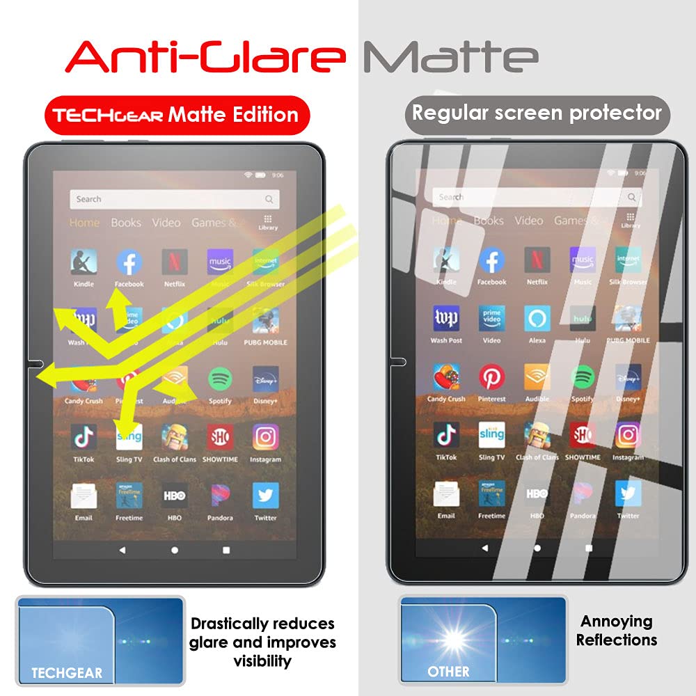 2 Protections D'Écran Mat Anti Reflet Pour Amazon Fire HD 8 (2015-2018) - Film Anti-Traces Et Anti-Rayures