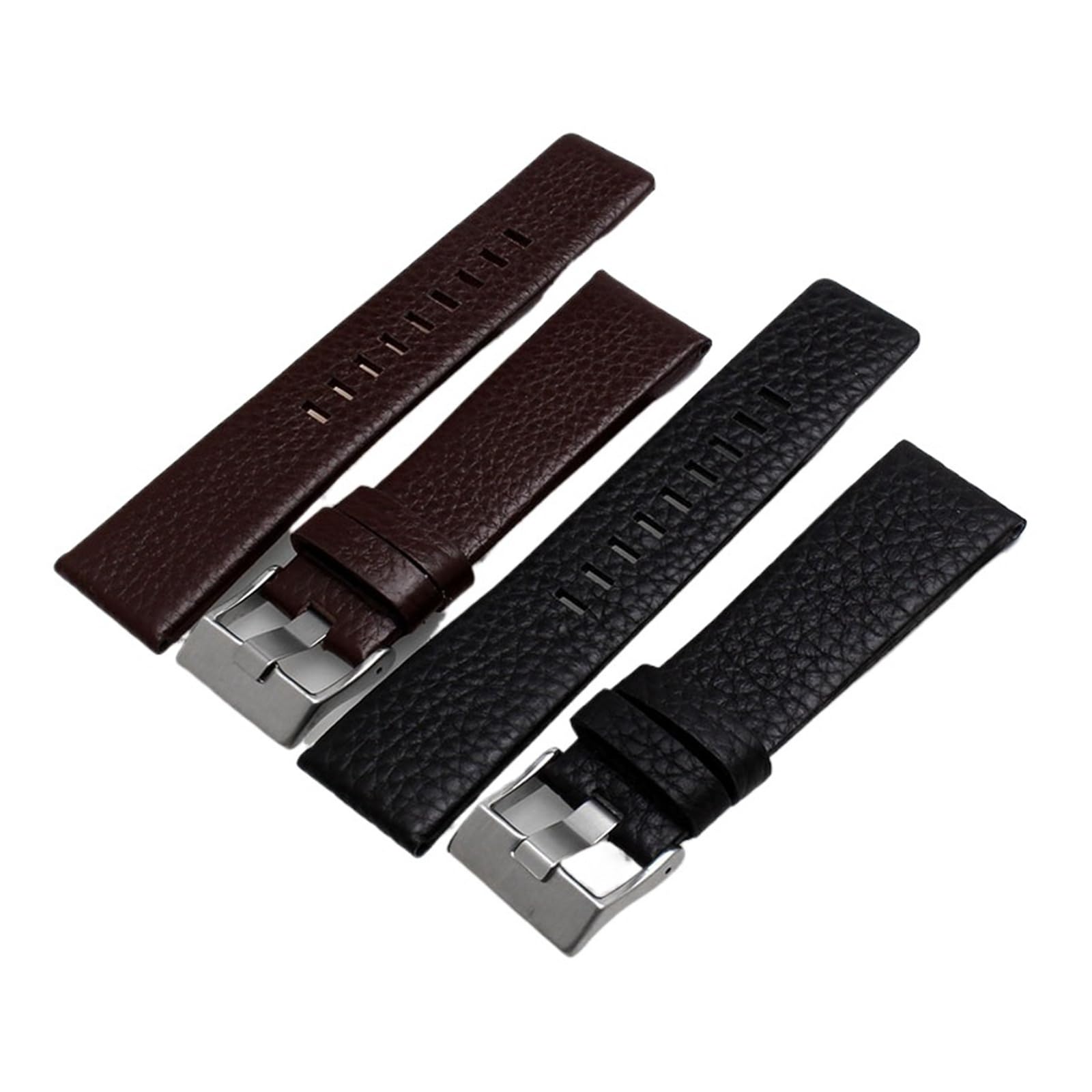 Genérico NASUNJIA Correa De Reloj Cuero Genuino Compatible Con Diesel DZ1405 4323 4344 4427 7257 4283 Hebilla Pasador (24, 26 Y 28 Mm)