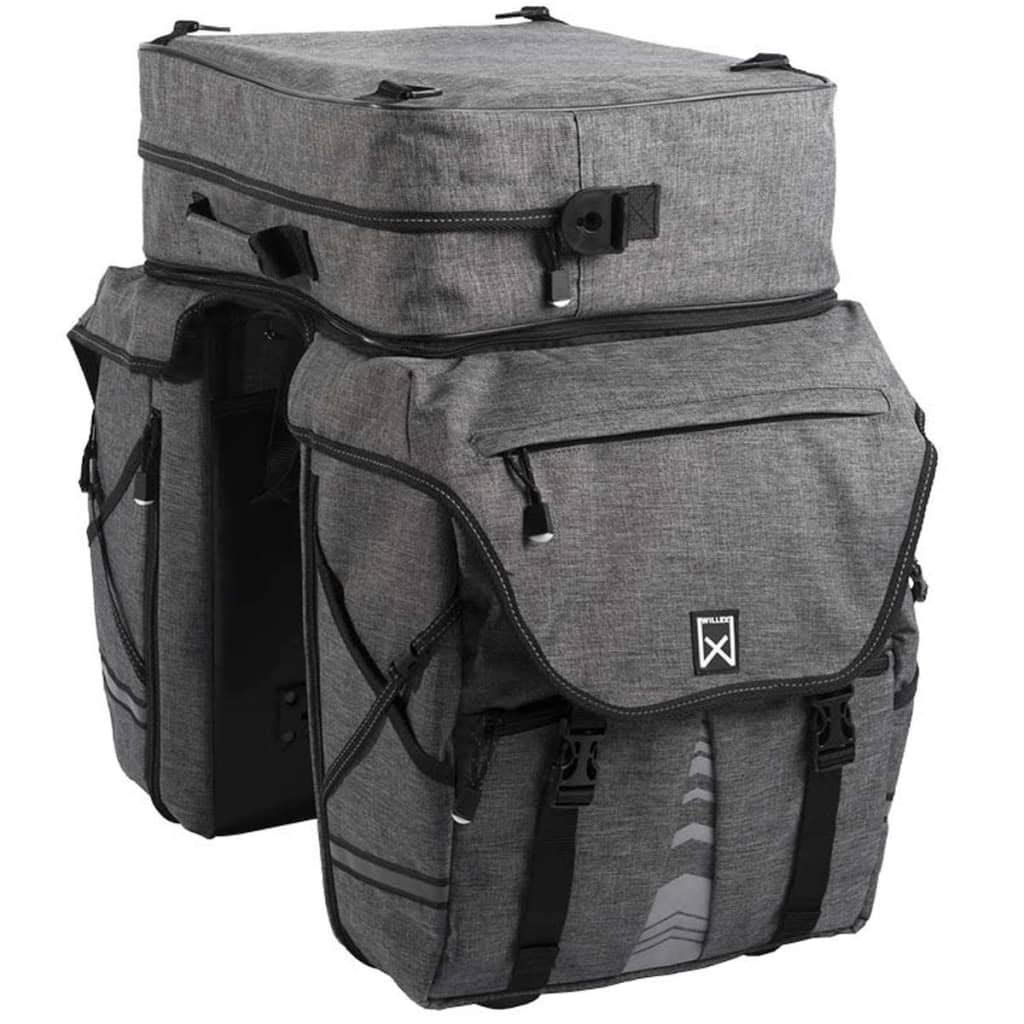 willex lenkertasche Fahrradtasche mit abnehmbarem Oberteil 65 L Anthrazit Gepäcktasche Sport & Freizeit Handlebar:Bam Trek - Shock Absorber Transport & Bakfietsen | anniversary deal - clearance