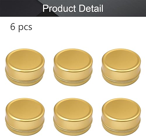 Vista 330 de Othmro Latas redondas de aluminio para tapas de metal, con tapa de rosca de 2.0 fl oz/2 onzas, 2.677 x 0.984 in (D* H) contenedores de aluminio