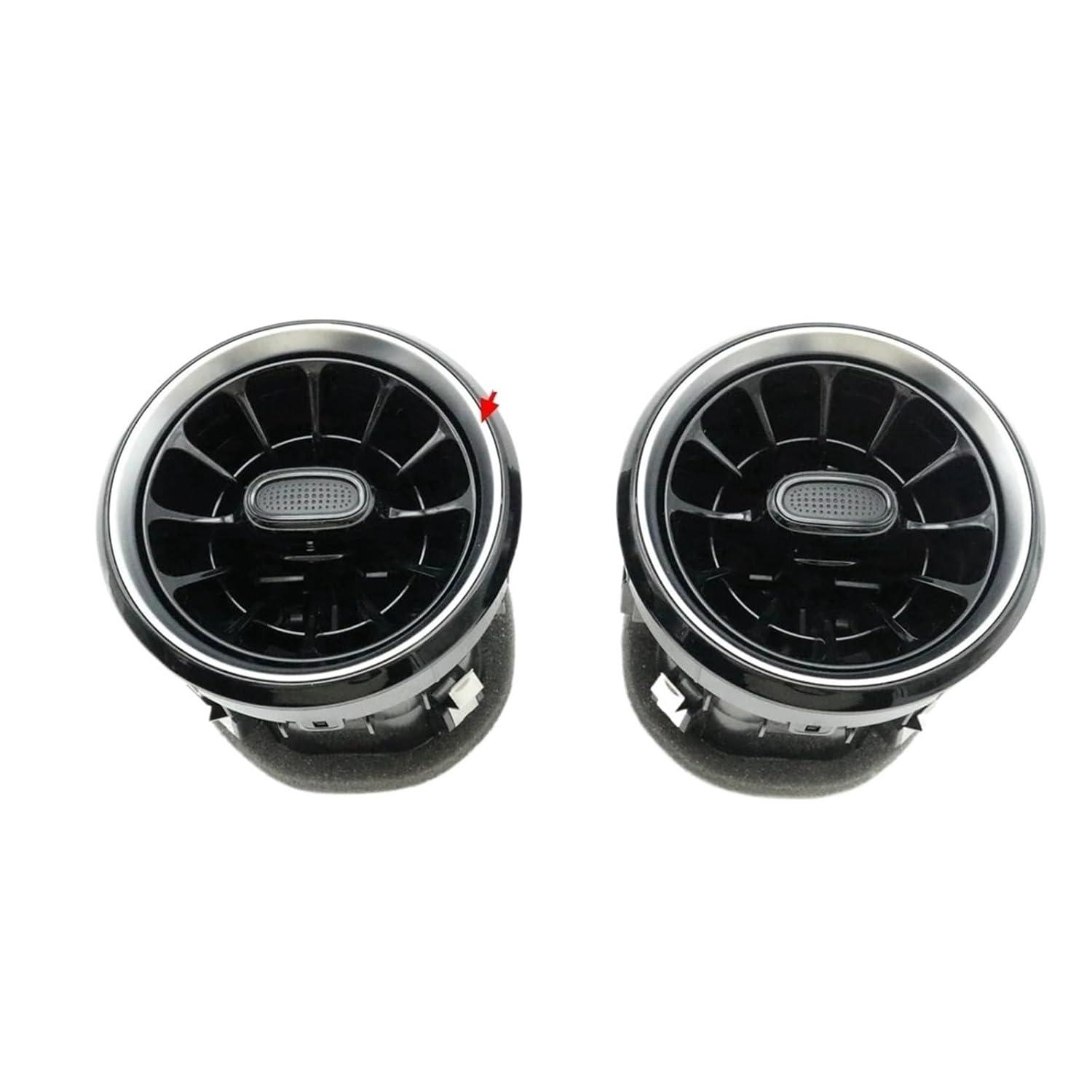 Car Front Dashboard Center A/C Air Conditioner Vent Outlet ，Compatible for Mazda 6 GH ，Compatible for Ford Mondeo F150 ，Compatible for BYD G3 for JAC M3(2pcs Silver)