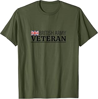 British Army Veteran UK Union Jack Soldier T-Shirt