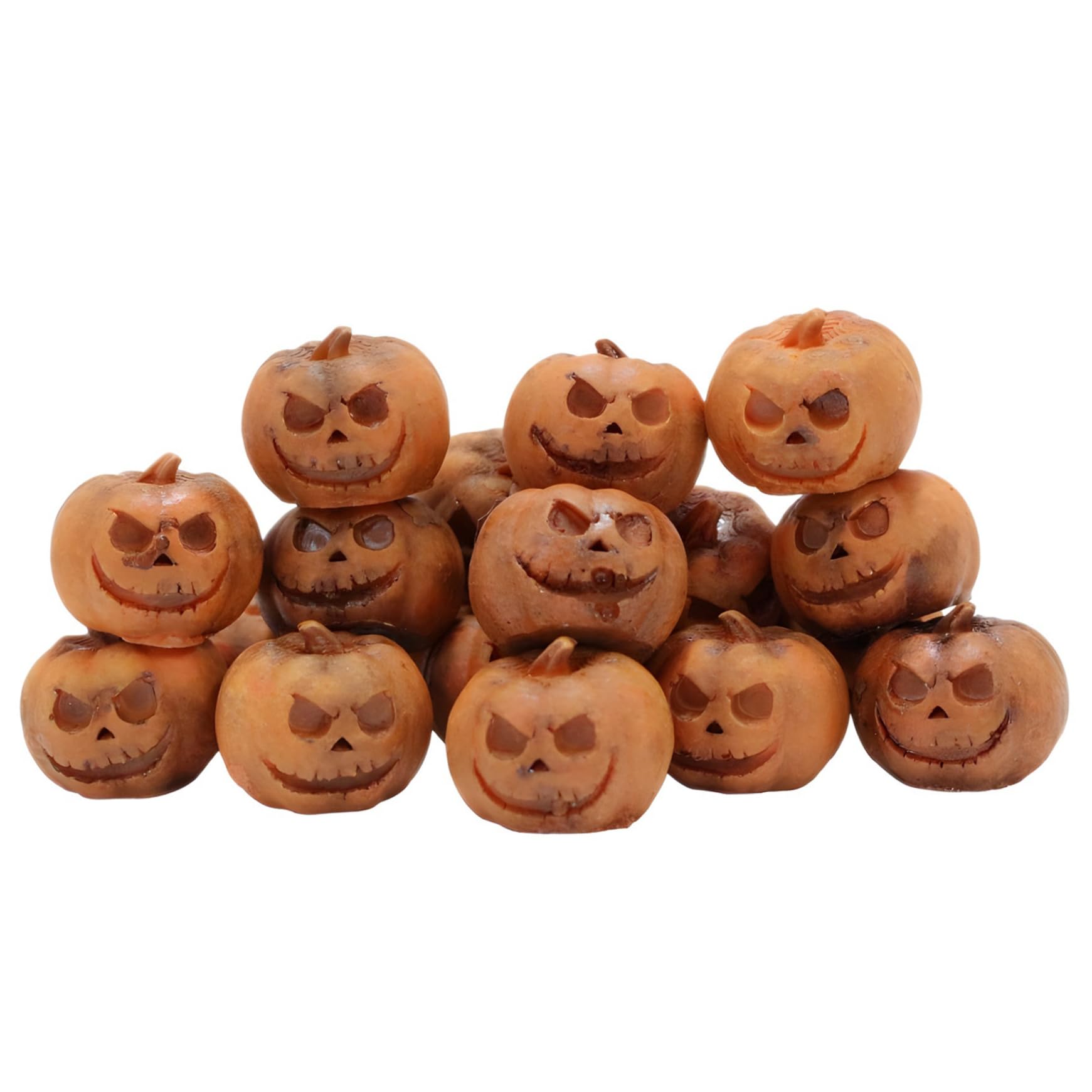 Striegro Halloween Pumpkins 20 Pcs, Resin Ghost Face, for Crafts..