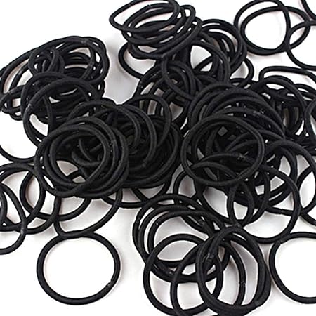 Amazon ヘアゴム ゴム 髪ゴム こども 大人 リングゴム ヘア ハンドメイド 手作り てづくり 黒 50本 セット 太さ 3mm 大容量 結び目 接合なし 切れにくい 輪ゴム ヘアアクセサリー アクセサリー 黒 Rinda ヘアアクセサリー おもちゃ