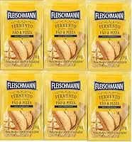 Kit 6 Fermento Biológico Pão e Pizza Seco Fleischmann 10g