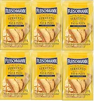Kit 6 Fermento Biológico Pão e Pizza Seco Fleischmann 10g