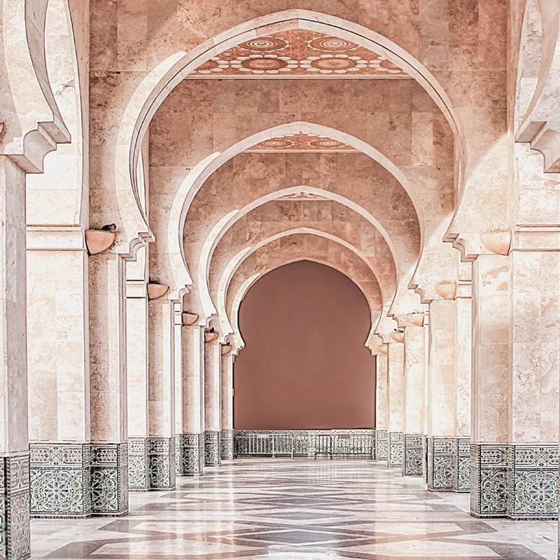 Architecture islamique affiche de porte marocaine pour grand mur