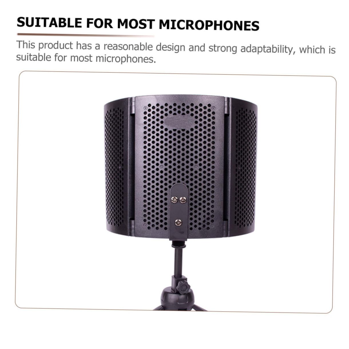 TOYANDONA Red Protector Antiviento para Micrófono Plegable, Filtro Absorbente de Sonido para Estudio de Grabación, Accesorio Acústico Compatible Micrófonos Estándar, Uso en Ktv
