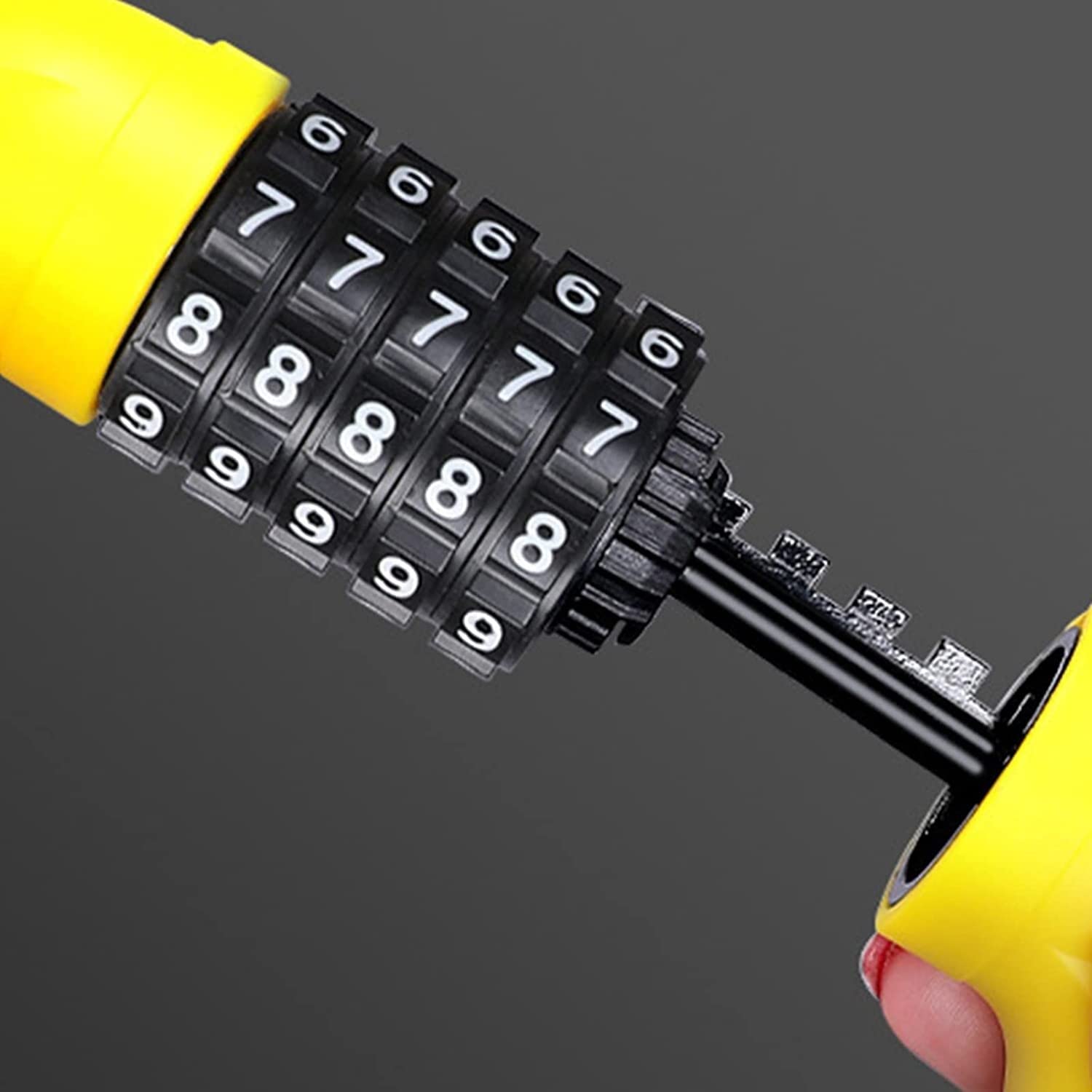 Candado de Anillo para Bicicleta, candado antirrobo con combinación de 5 códigos numéricos para Bicicletas, Motocicletas, Puertas, portones, cercas y Parrillas.
