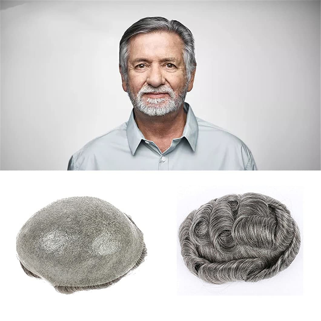 ONSEBCDRS Men Wig Full Pu Invisible Knot Male Wig Hair