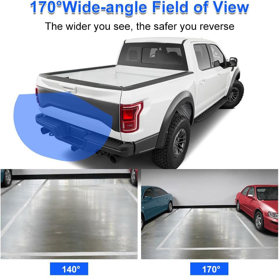 JDMON Backup Camera Replacement for Ford F150 GL LX 2017, Limited SSV 2016-2019, King Ranch Lariat Platinum XL XLT 2015-2019 Reverse Park Assist Camera Replacement for FL3T-19G490-AG FL3Z-19G490-B