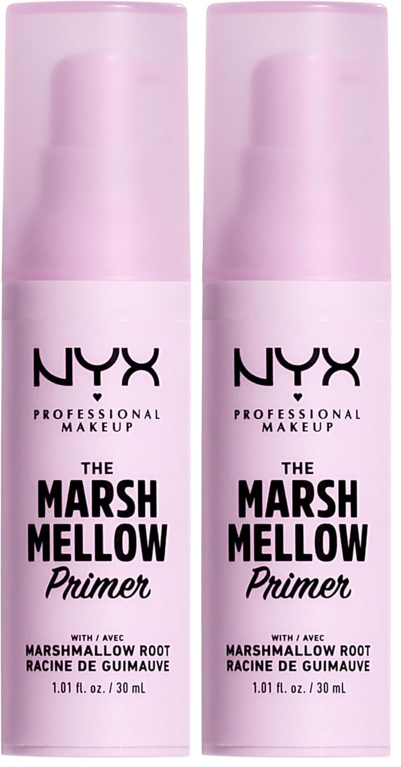 NYX PROFESSIONAL MAKEUP Marshmellow Smoothing Primer,Vegan Face Primer,10-In-1 Skin Benefits,(Pack of 2)