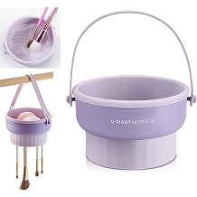 Makeup Brush Cleaner Mat 3 in 1 Make Up Brush Cleaning BowlPurple
