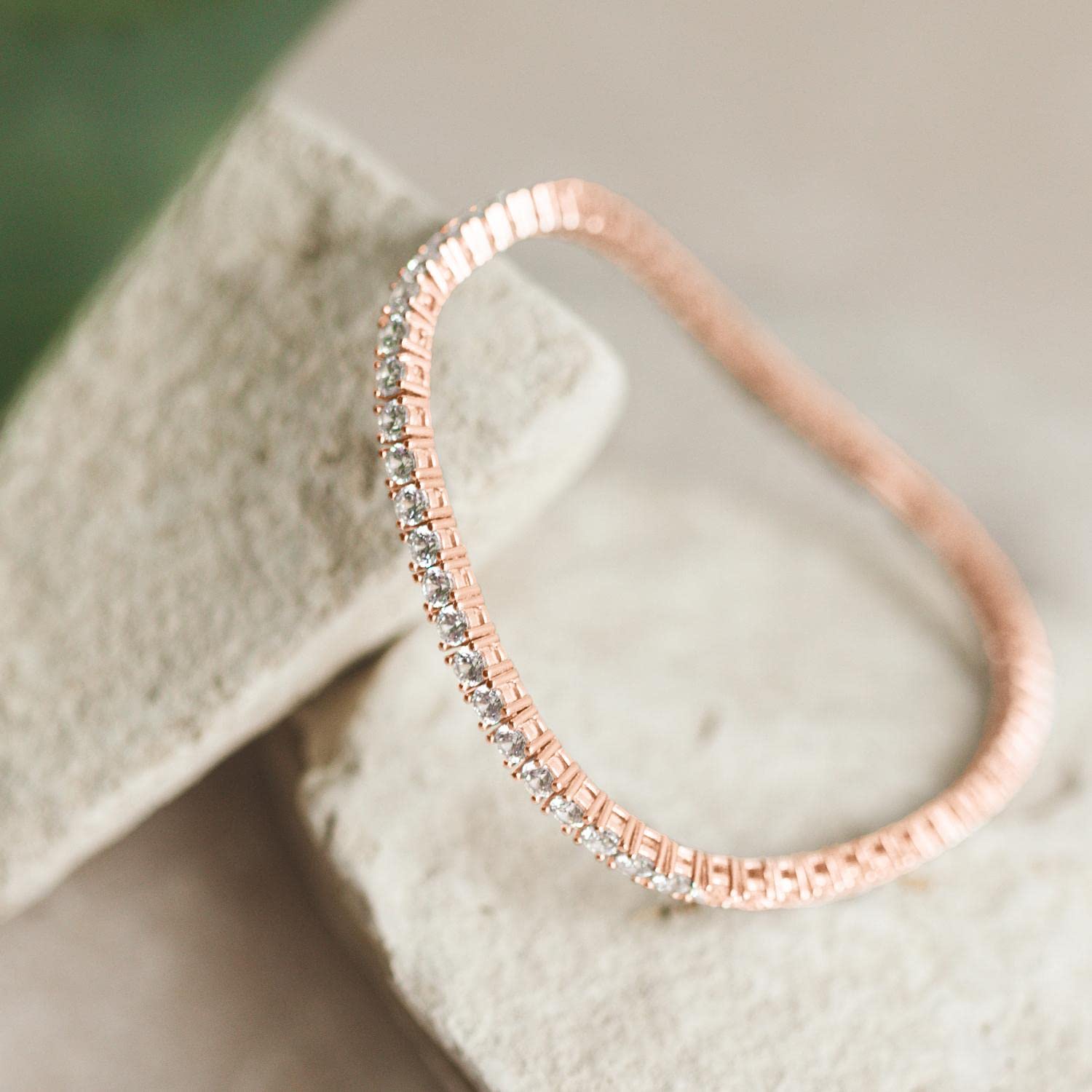 Amoonìc Damen Tennisarmband Match aus 925er Silber oder vergoldet | Mit Zirkoniasteinen, Personalisiert mit Gravur, Geschenk für Sie