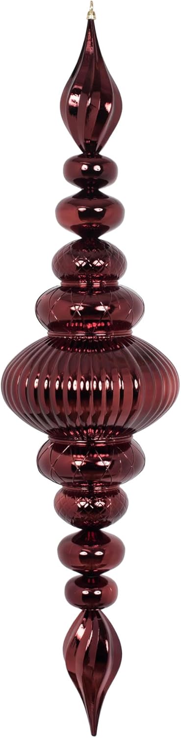 Vickerman 41" Red Shiny Finial Ornament