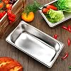 Thenshop 10 Pack Stainless Steel Steam Table Pans for Food Warmer, Hotel Pans for Catering Buffet Restaurant, Anti Jam Metal Food Pan, 0.8 mm Thick(1/3 Size-4 Inch Deep,Standard)