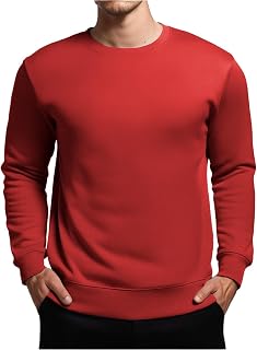 Sudaderas para hombre, cuello redondo, manga larga, sin botones, color liso, suéteres térmicos para invierno y otoño