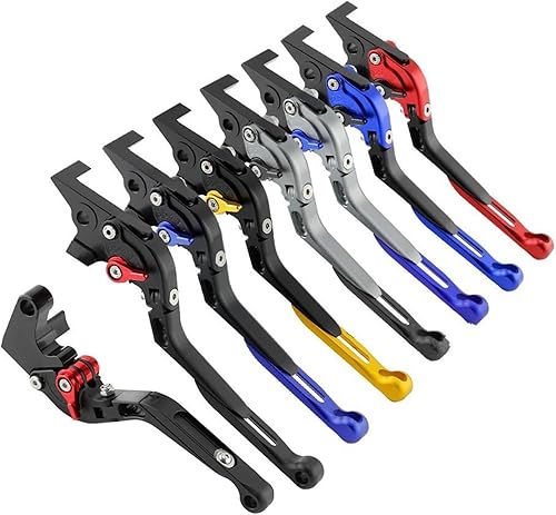 Miniatura 8 de Para Yamaha MT09 MT 07 2021 para Tracer 900 700 XJ6 FZ6 FZ8 XSR - Palancas de embrague de freno plegable y extensible para motocicleta (color azul