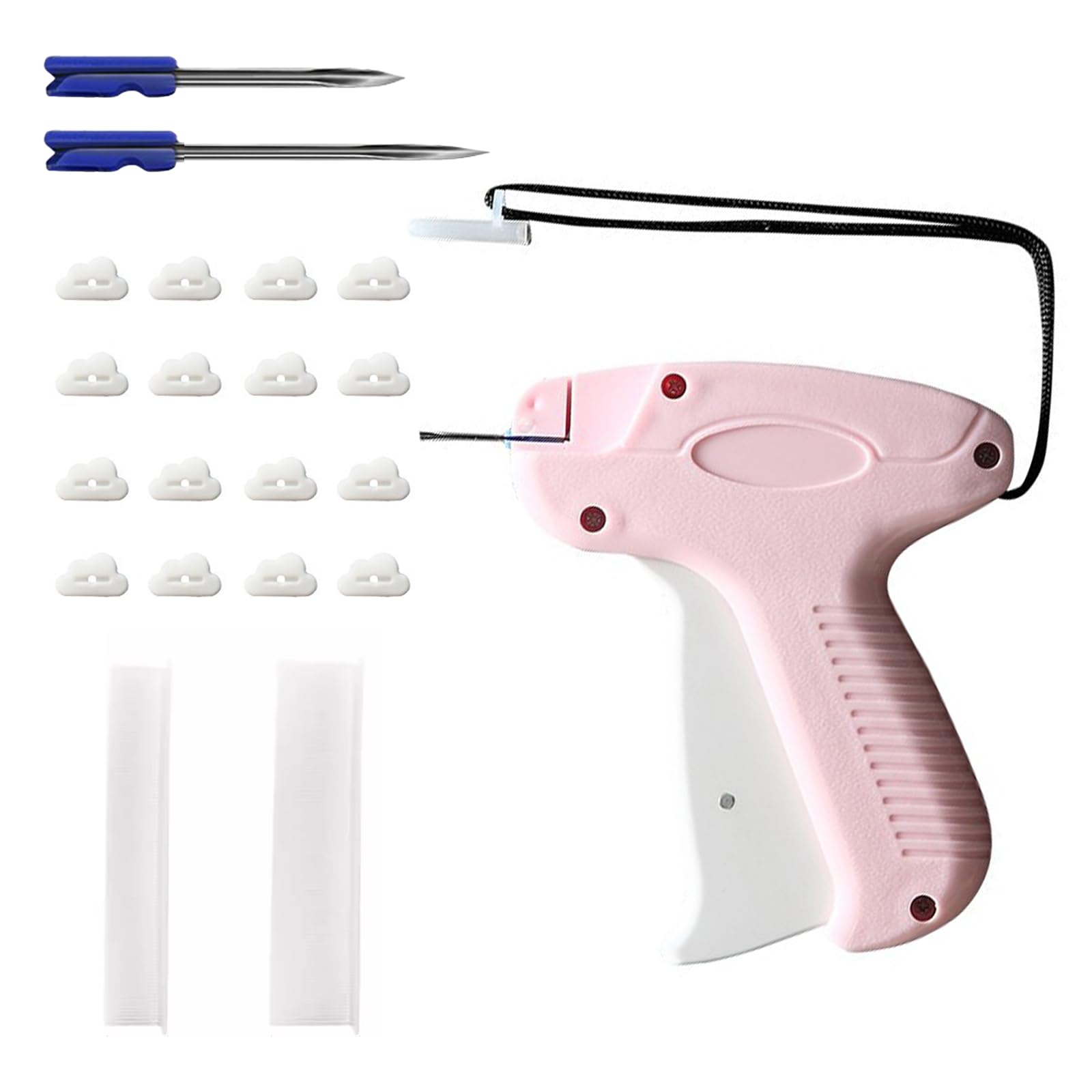 Lafo Mini Macchina da Cucito Portatile, Riparazione Rapida per Vestiti, Connettore Istantaneo per Bottoni, Strumento di Etichettatura (Rosa)