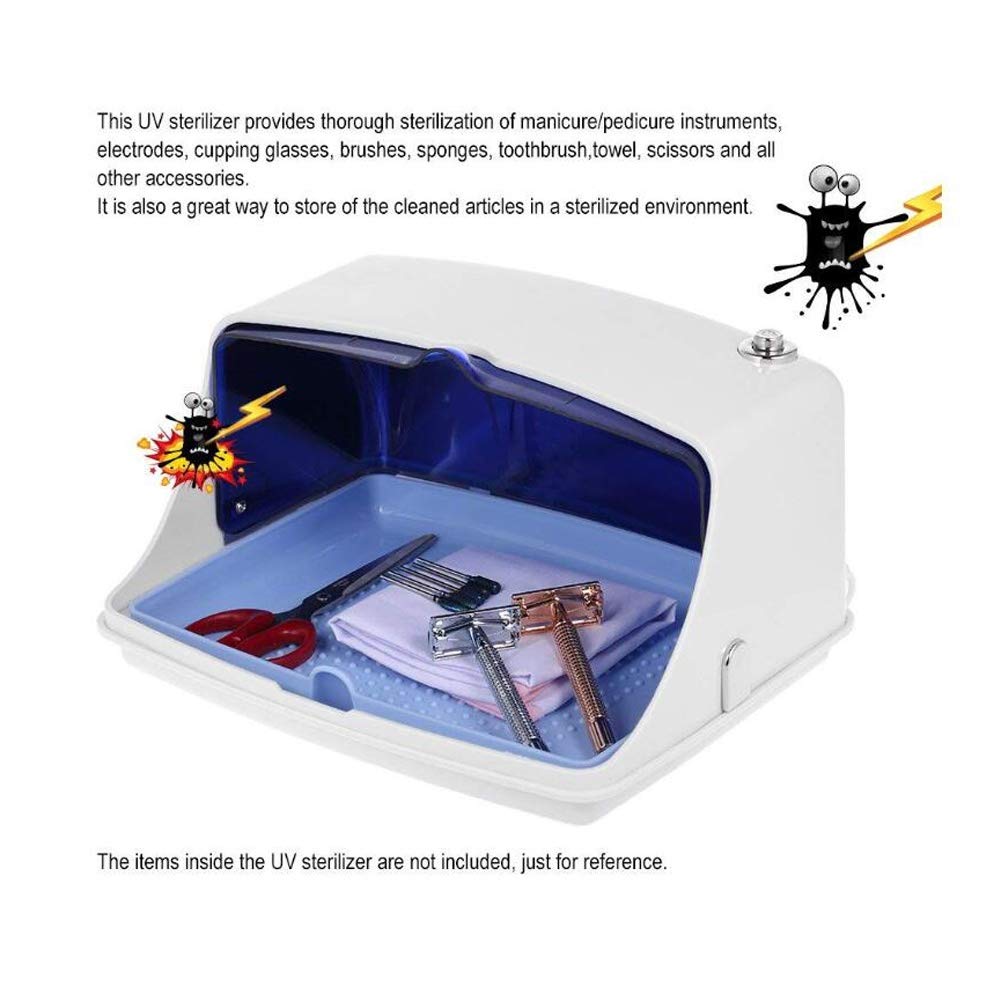 5W Esterilizador UV Profesional 220V pequeño salón de Belleza manicura Herramienta desinfección Caja, White