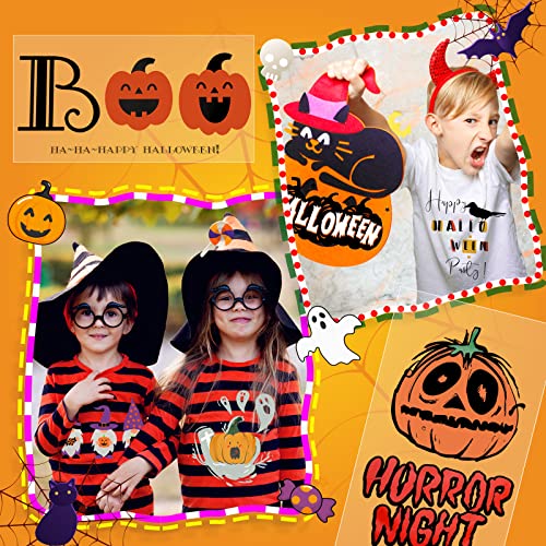25 Sheets Halloween Iron On Decals Htv Heat Transfer Vinyl Pumpkins Iron On Stickers For T Shirts Halloween Patches Iron On Appliques Decor For Clothing T Shirt (Horrible Style) #TOP5